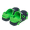 Sandalia Negro con Verde para Niño tipo Crocs Carrito