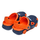 Sandalia Azul con Naranja para Niño tipo Crocs Carrito