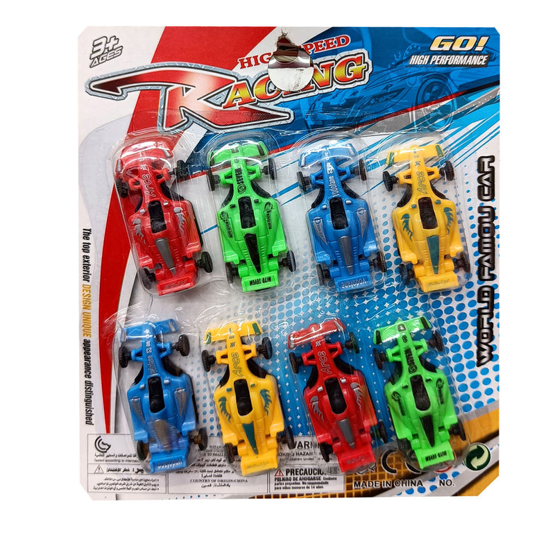 Set de 8 Carritos de Carrera