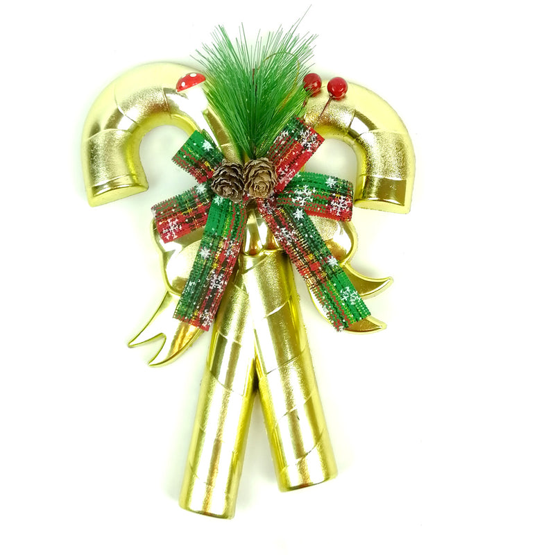 Adorno Navideño Bastones Dorados