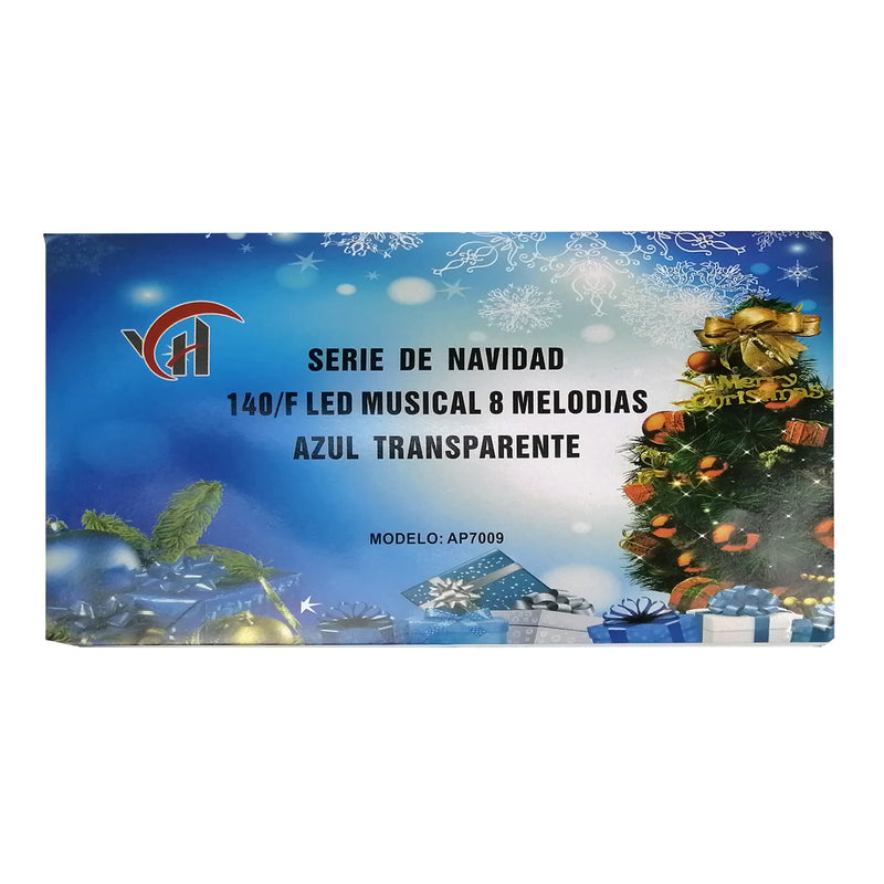 Serie Musical de 140 Luces Led Azul