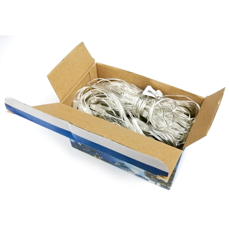 Red de 320 Luces Led de Color Cable Transparente