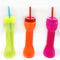 Botella Yarda 600 ml con Popote Varios Colores