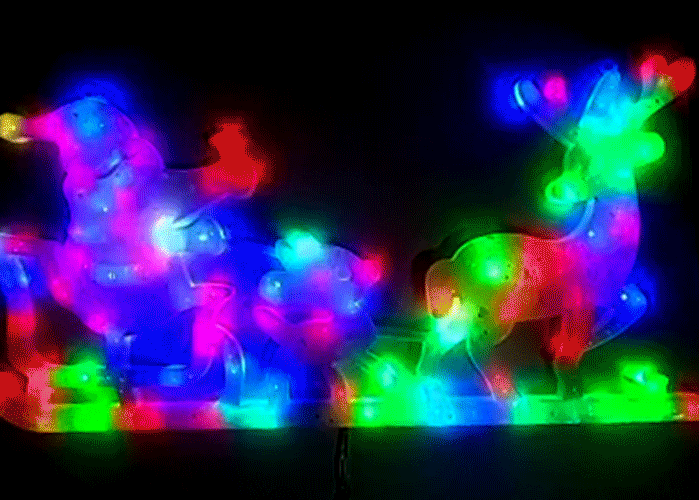Figura Luminosa Trineo con Santa