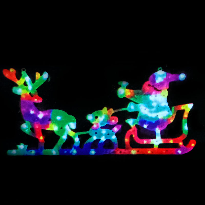 Figura Luminosa Trineo con Santa