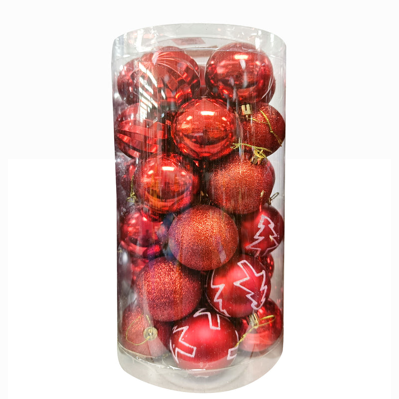 Estuche de Esferas Navideñas 30 pzas.