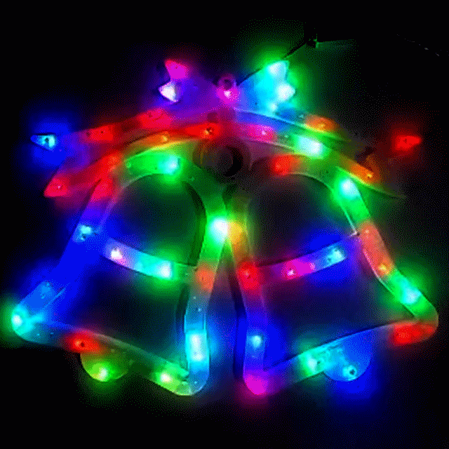 Figura Luminosa Campana Navideña
