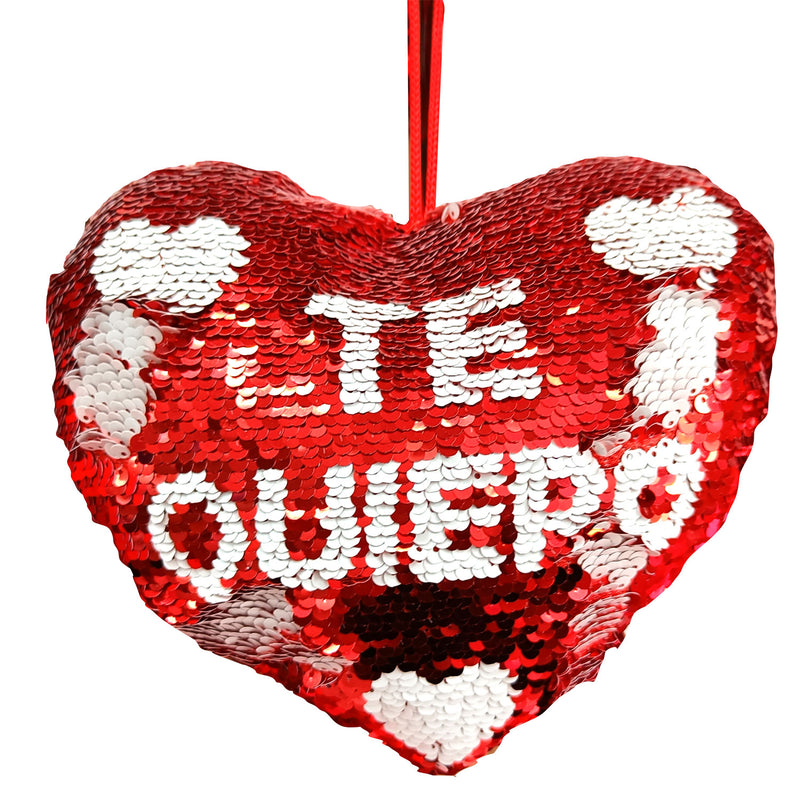 Cojín de San Valentín 25 cm Lentejuelas