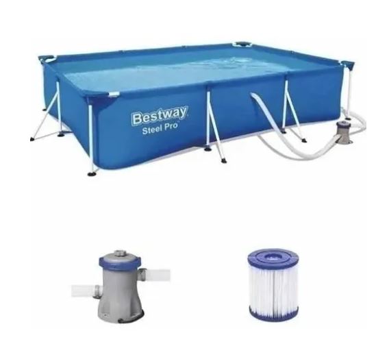 Alberca Estructural Rectangular Bestway  3m X 2m X 66cm Azul